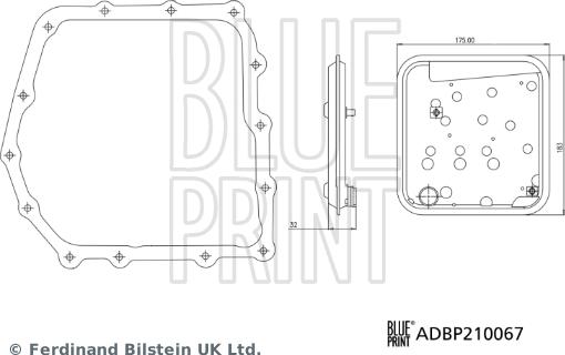 Blue Print ADBP210067 - Hüdraulikafilter,automaatkäigukast epood.avsk.ee
