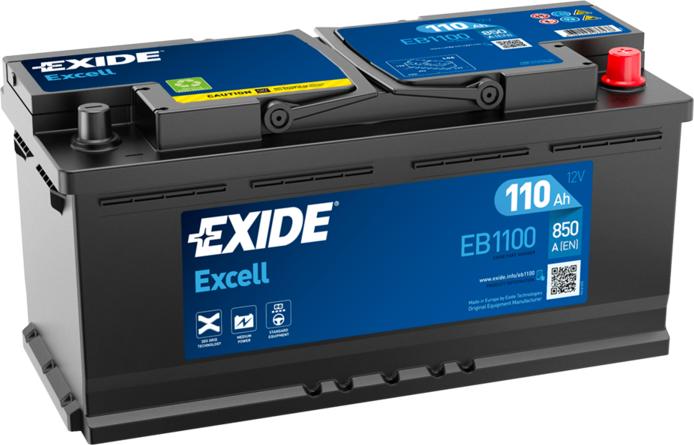 Exide EB1100 - EXIDE 110AH 850A 394X175X190 EXCELL epood.avsk.ee