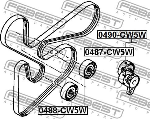 Febest 0490-CW5W - Rihmapinguti,soonrihm epood.avsk.ee