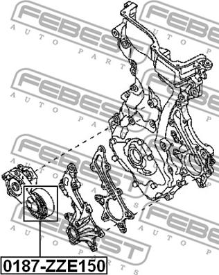 Febest 0187-ZZE150 - Seade / juhtrull,soonrihm epood.avsk.ee