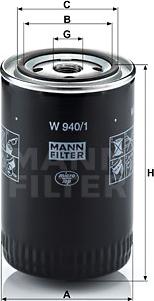 Mann-Filter W 940/1 - Õlifilter epood.avsk.ee