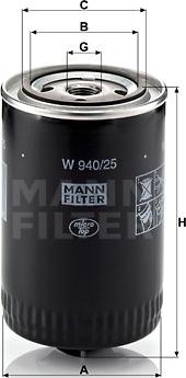 Mann-Filter W 940/25 - Õlifilter epood.avsk.ee