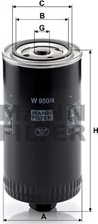 Mann-Filter W 950/4 - Õlifilter epood.avsk.ee
