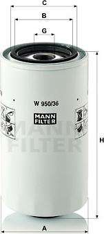 Mann-Filter W 950/36 - Õlifilter epood.avsk.ee