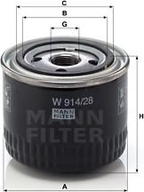 Mann-Filter W 914/28 - Õlifilter epood.avsk.ee
