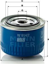 Mann-Filter W 914/2 - Õlifilter epood.avsk.ee
