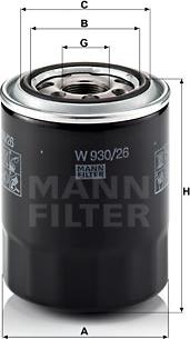 Mann-Filter W 930/26 - Õlifilter epood.avsk.ee