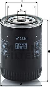 Mann-Filter W 933/1 - Õlifilter epood.avsk.ee
