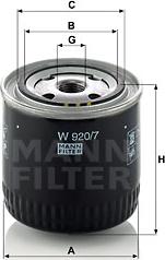 Mann-Filter W 920/7 - Õlifilter epood.avsk.ee