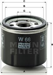 Mann-Filter W 66 - Õlifilter epood.avsk.ee