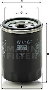Mann-Filter W 610/4 - Õlifilter epood.avsk.ee