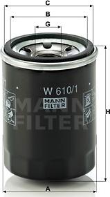 Mann-Filter W 610/1 - Õlifilter epood.avsk.ee