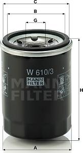 Mann-Filter W 610/3 - Õlifilter epood.avsk.ee