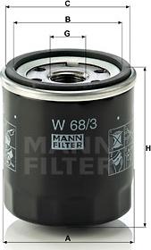 Mann-Filter W 68/3 - Õlifilter epood.avsk.ee