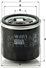 Mann-Filter W 67/1 - Õlifilter epood.avsk.ee