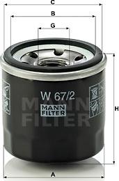 Mann-Filter W 67/2 - Õlifilter epood.avsk.ee
