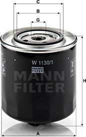 Mann-Filter W 1130/1 - Õlifilter epood.avsk.ee