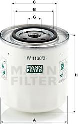 Mann-Filter W 1130/3 - Õlifilter epood.avsk.ee