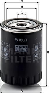 Mann-Filter W 830/1 - Õlifilter epood.avsk.ee