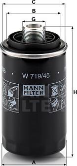 Mann-Filter W 719/45 - Õlifilter epood.avsk.ee