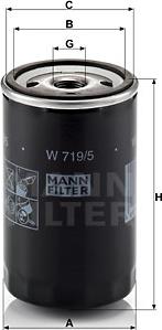 Mann-Filter W 719/5 - Õlifilter epood.avsk.ee