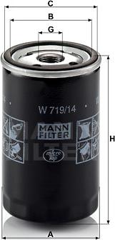 Mann-Filter W 719/14 - Õlifilter epood.avsk.ee