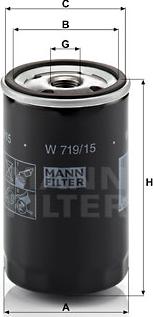 Mann-Filter W 719/15 - Õlifilter epood.avsk.ee