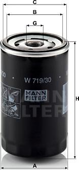 Mann-Filter W 719/30 - Õlifilter epood.avsk.ee