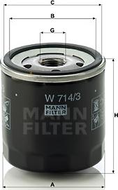 Mann-Filter W 714/3 - Õlifilter epood.avsk.ee