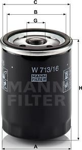 Mann-Filter W 713/16 - Õlifilter epood.avsk.ee