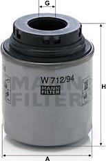 Mann-Filter W 712/94 - Õlifilter epood.avsk.ee
