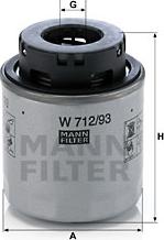 Mann-Filter W 712/93 - Õlifilter epood.avsk.ee