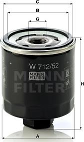 Mann-Filter W 712/52 - Õlifilter epood.avsk.ee
