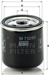 Mann-Filter W 712/80 - Õlifilter epood.avsk.ee