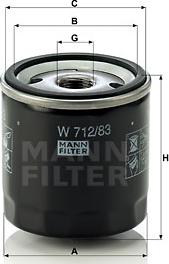 Mann-Filter W 712/83 - Õlifilter epood.avsk.ee