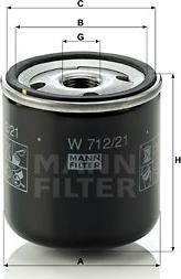 Mann-Filter W 712/21 - Õlifilter epood.avsk.ee