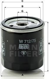 Mann-Filter W 712/75 - Õlifilter epood.avsk.ee