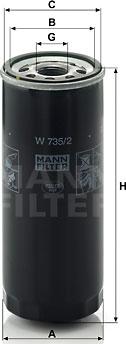 Mann-Filter W 735/2 - Õlifilter epood.avsk.ee