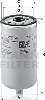 Mann-Filter WDK 725 - Kütusefilter epood.avsk.ee
