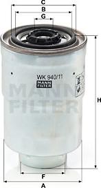 Mann-Filter WK 940/11 x - Kütusefilter epood.avsk.ee