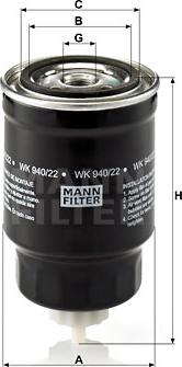 Mann-Filter WK 940/22 - Kütusefilter epood.avsk.ee