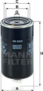 Mann-Filter WK 950/6 - Kütusefilter epood.avsk.ee