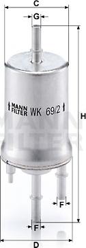 Mann-Filter WK 69/2 - Kütusefilter epood.avsk.ee