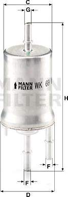 Mann-Filter WK 69 - Kütusefilter epood.avsk.ee