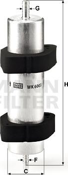 Mann-Filter WK 6003 - Kütusefilter epood.avsk.ee