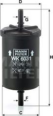 Mann-Filter WK 6031 - Kütusefilter epood.avsk.ee