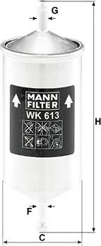 Mann-Filter WK 613 - Kütusefilter epood.avsk.ee