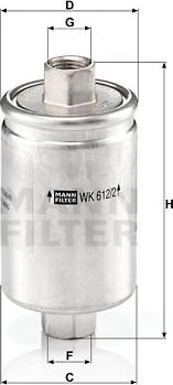 Mann-Filter WK 612/2 - Kütusefilter epood.avsk.ee