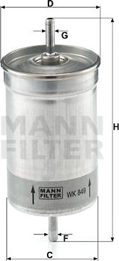 Mann-Filter WK 849 - Kütusefilter epood.avsk.ee