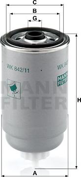 Mann-Filter WK 842/11 - Kütusefilter epood.avsk.ee